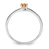14k White Gold Family Jewelry Ring - 7 / Genuine